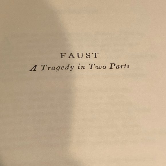 Antique Book-The Works of Johann Wolfgang Von Goethe Faust 1950 - Picture 4 of 4